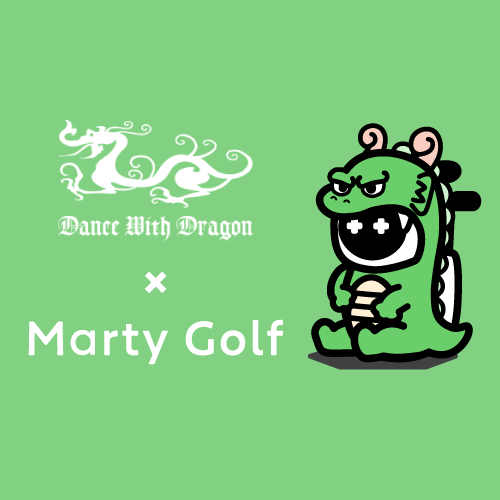 ダンスウィズドラゴン×Marty Golf コラボ　ミニドラくん　刺繍　可愛い DANCE WITH DRAGON×Marty Golf