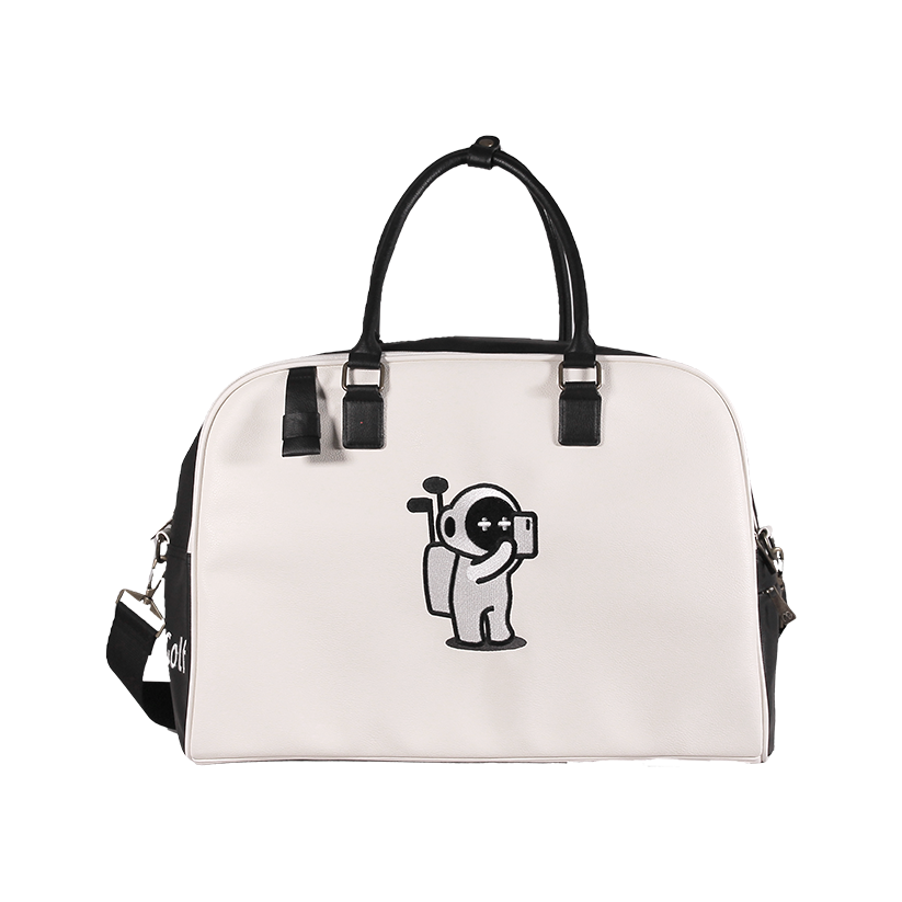 Marty Boston Bag(Black × Ivory)