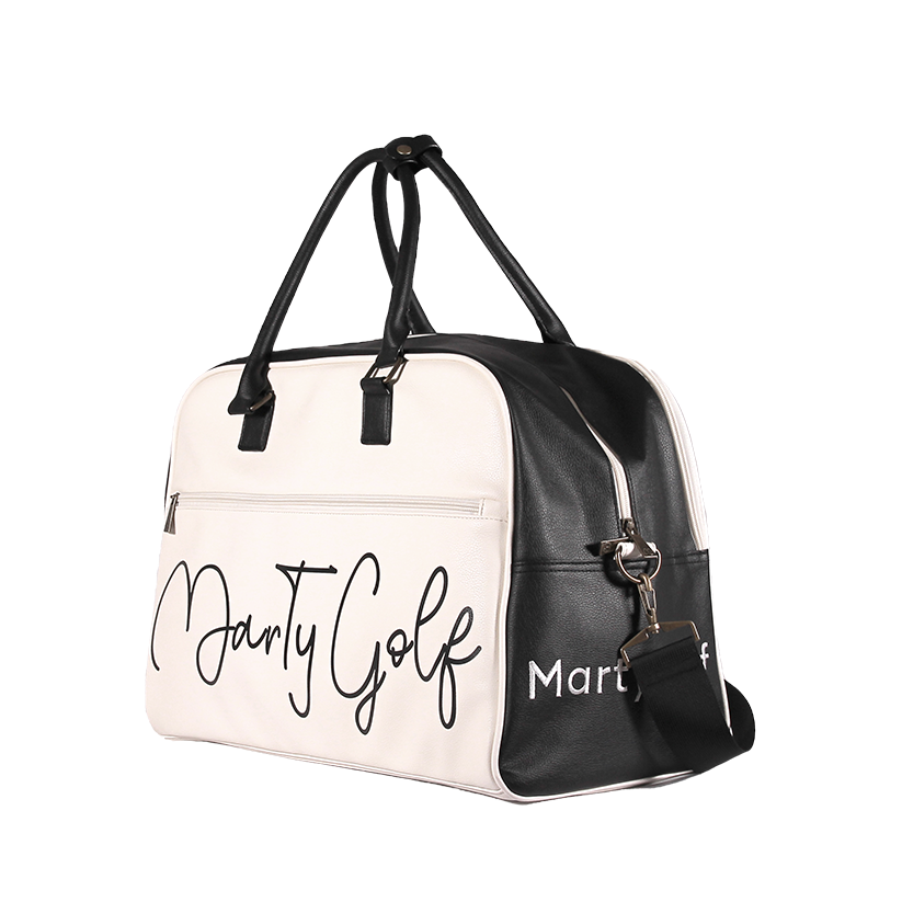 Marty Boston Bag(Black × Ivory)