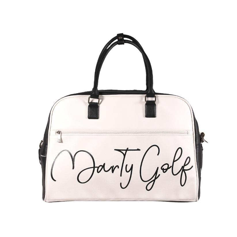 Marty Boston Bag(Black × Ivory)