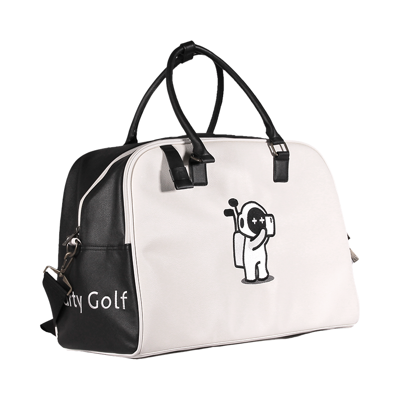 Marty Boston Bag(Black × Ivory)