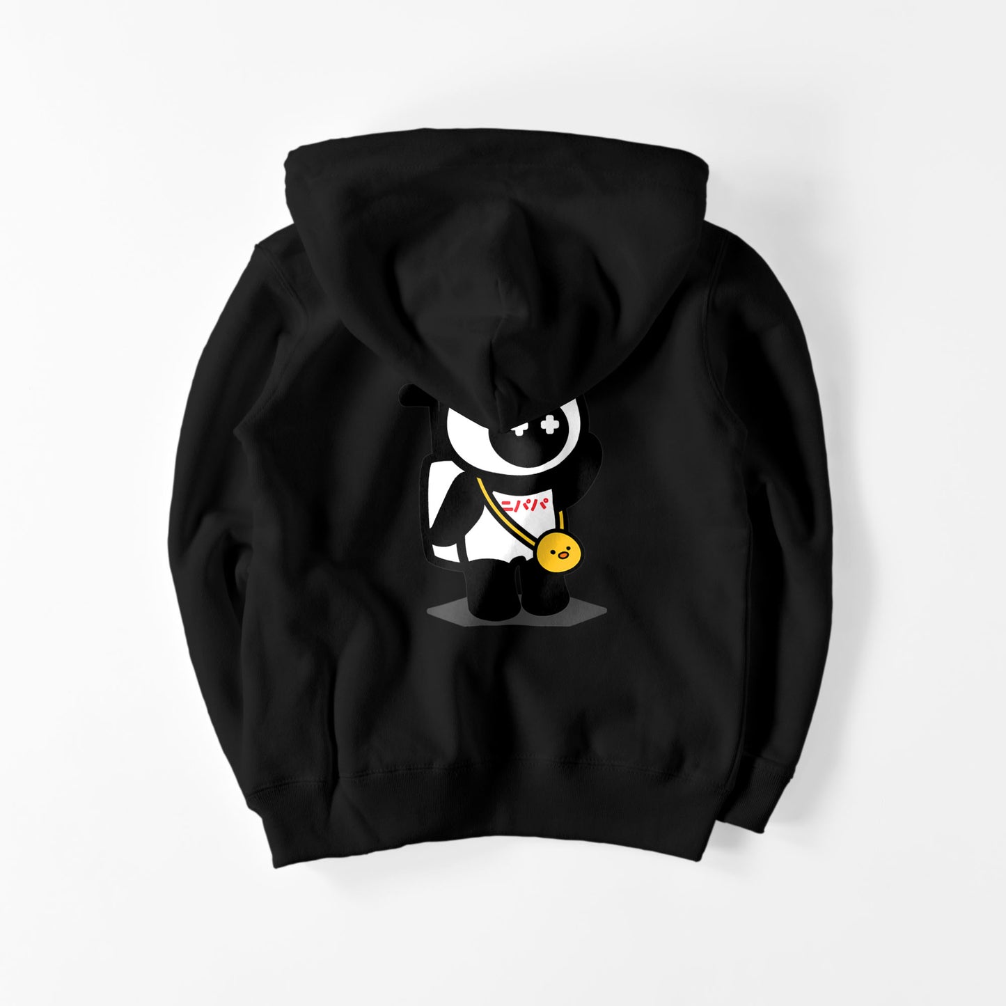 ニパパキッズパーカー black image