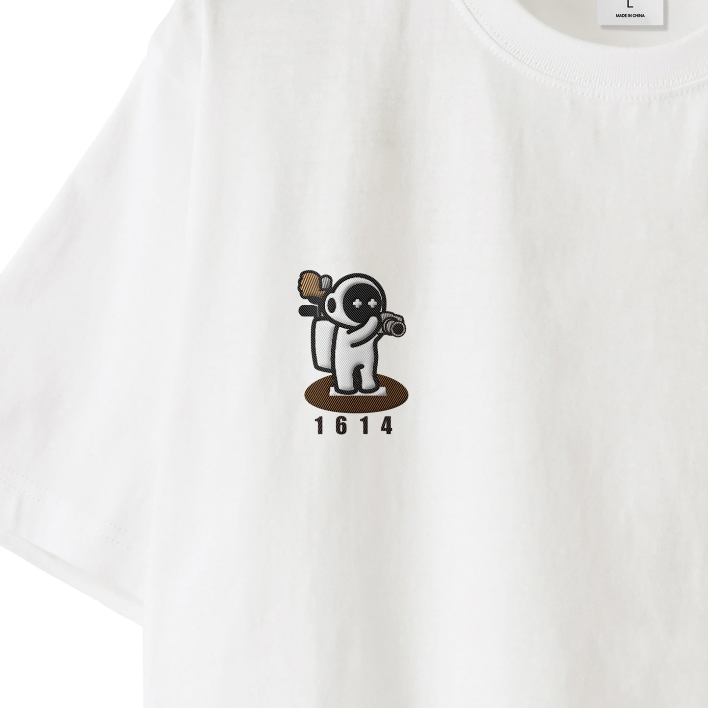 1614またよしくん刺繍T white image