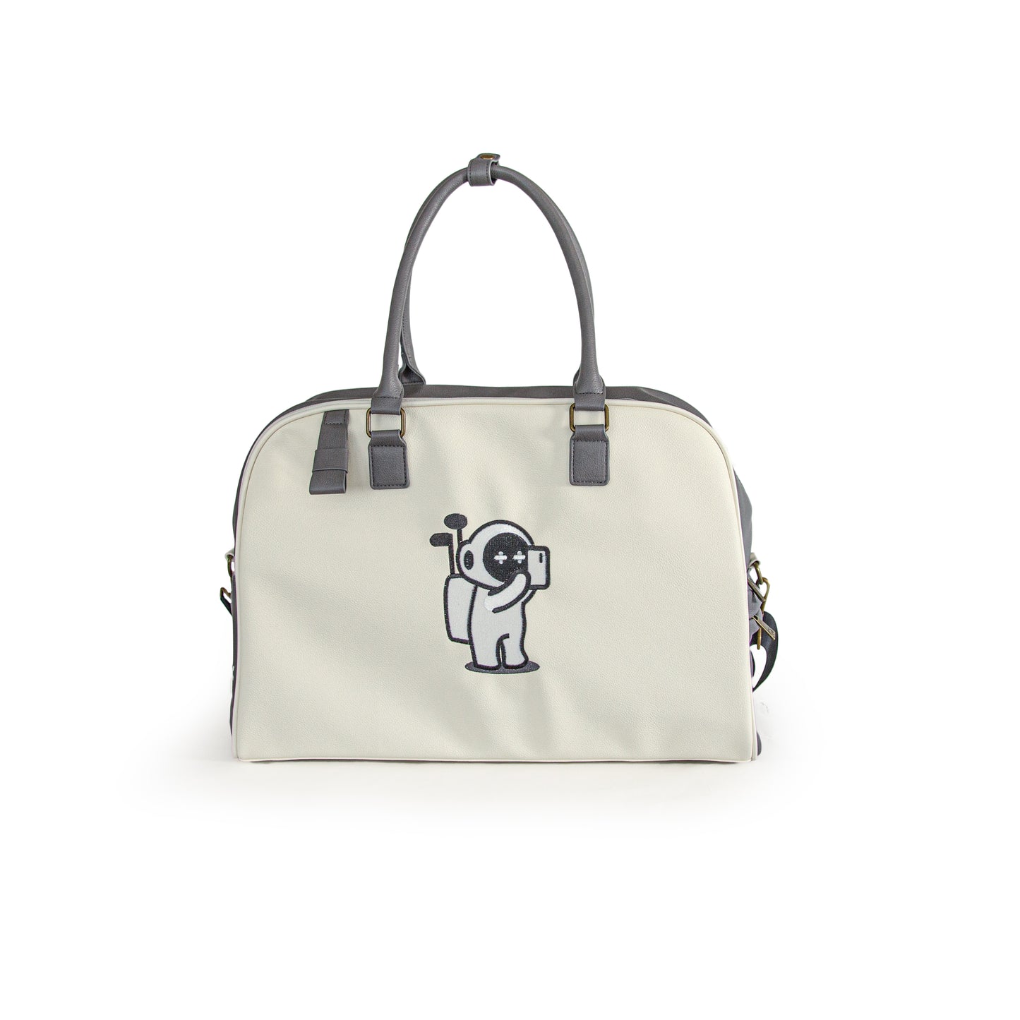 Marty Boston Bag(Gray × Ivory)
