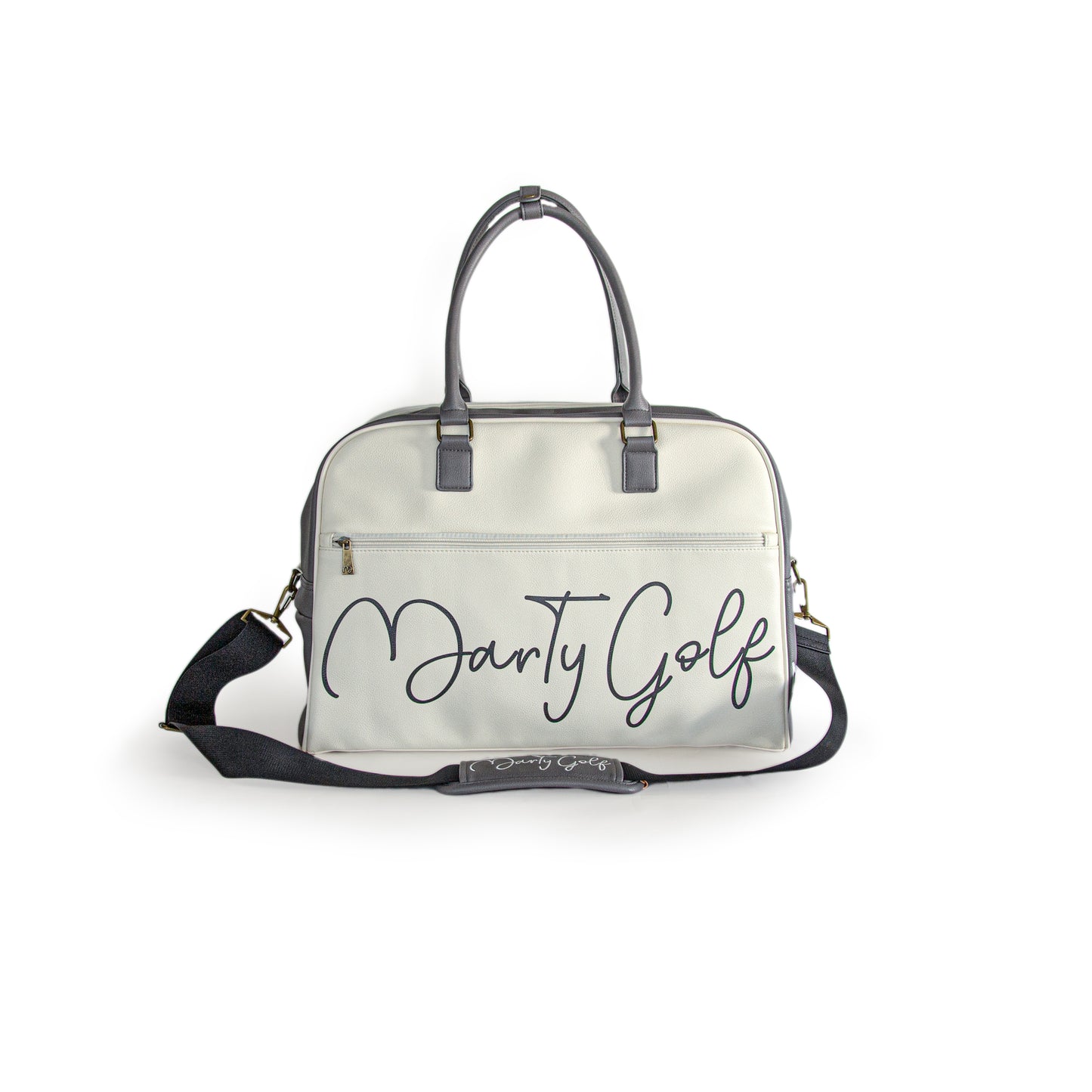 Marty Boston Bag(Gray × Ivory)