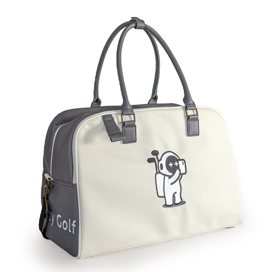 Marty Boston Bag（Gray × Ivory）