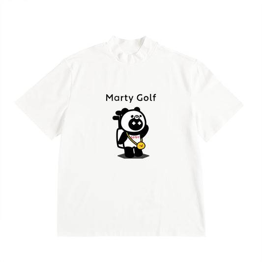 二パパ半袖MOCK white image