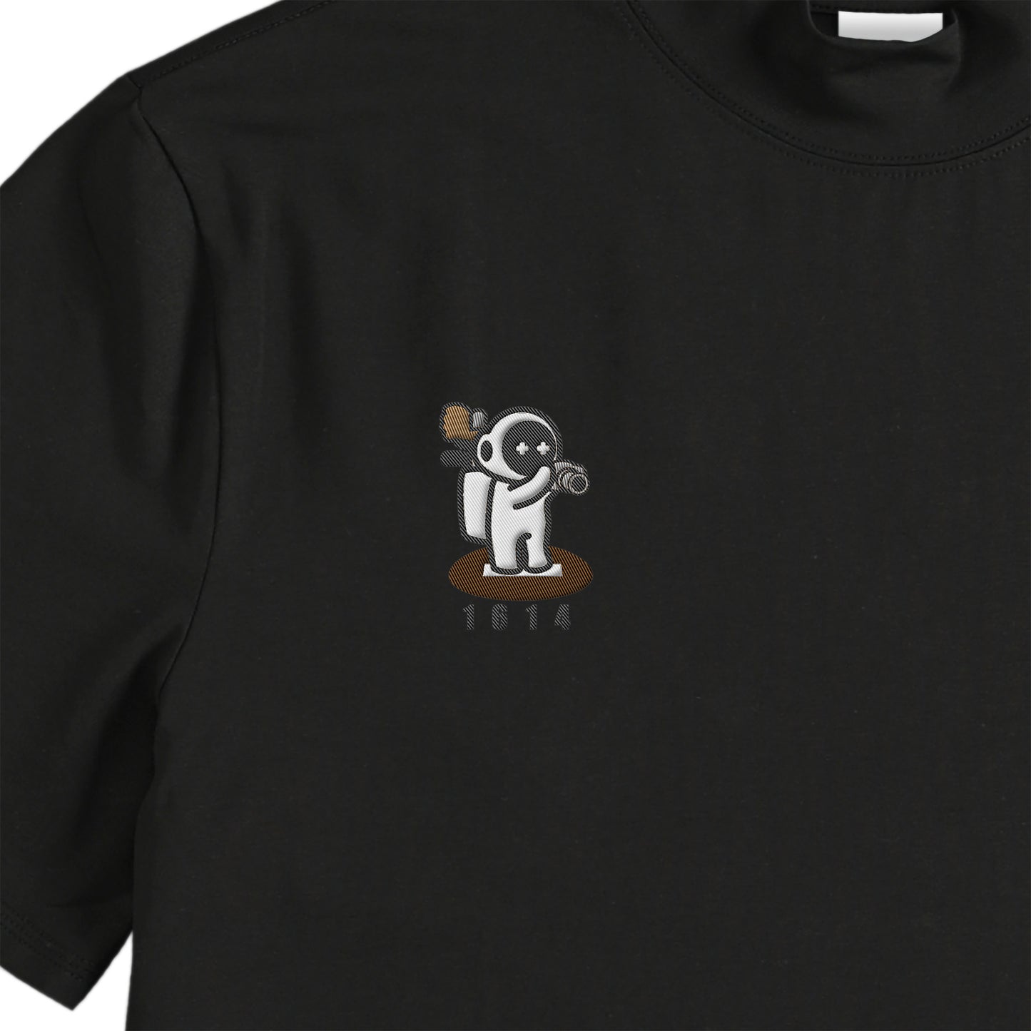 1614またよしくん半袖モック black image