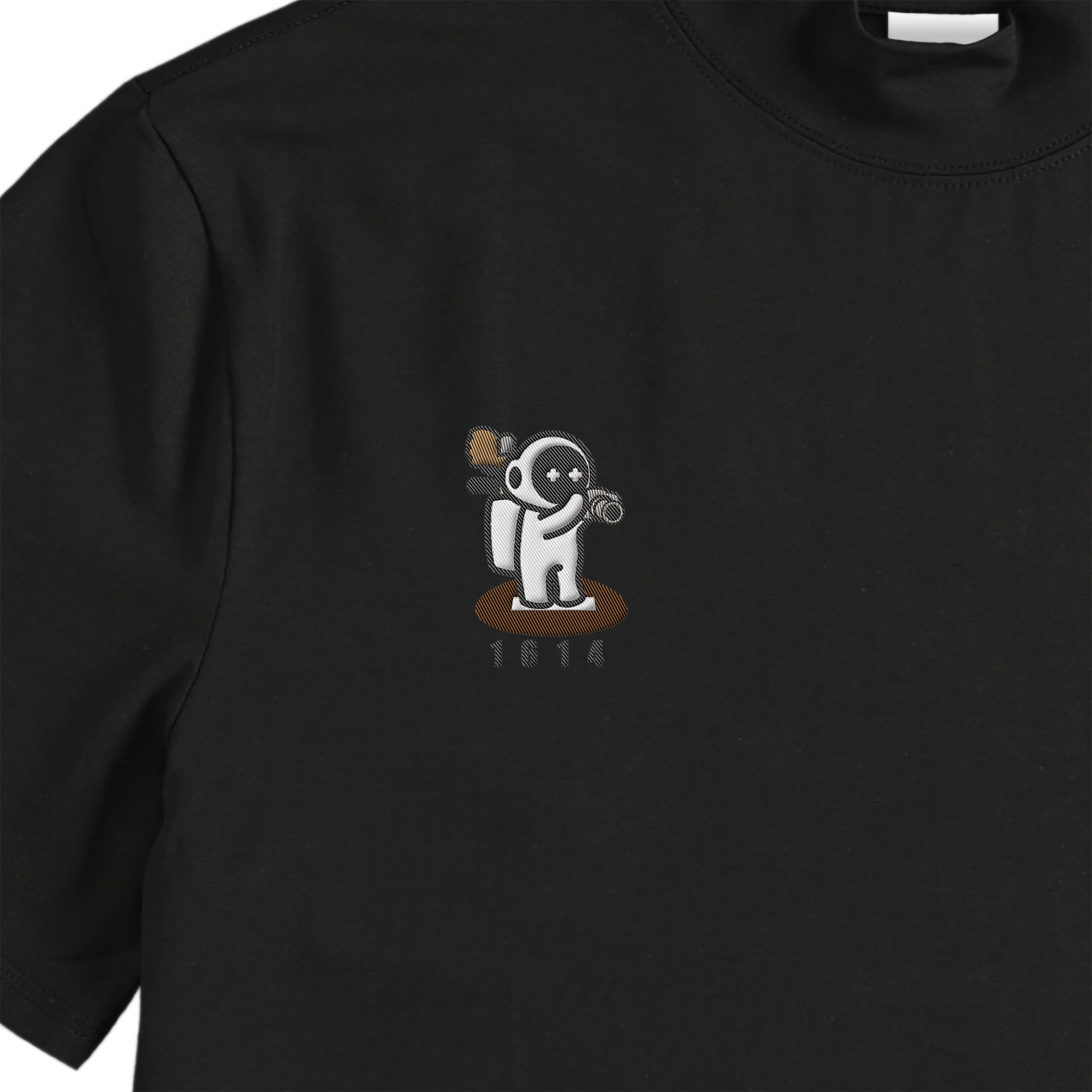 1614またよしくん半袖モック black image