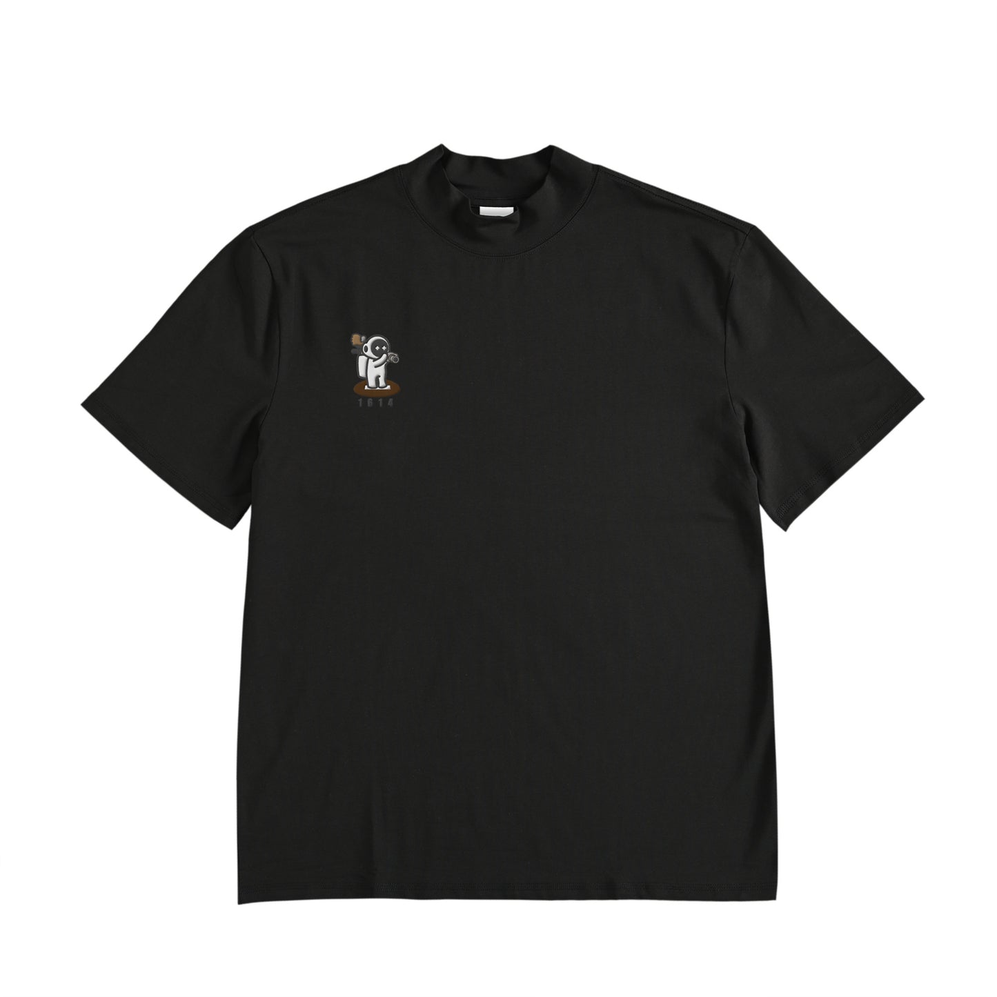 1614またよしくん半袖モック black image