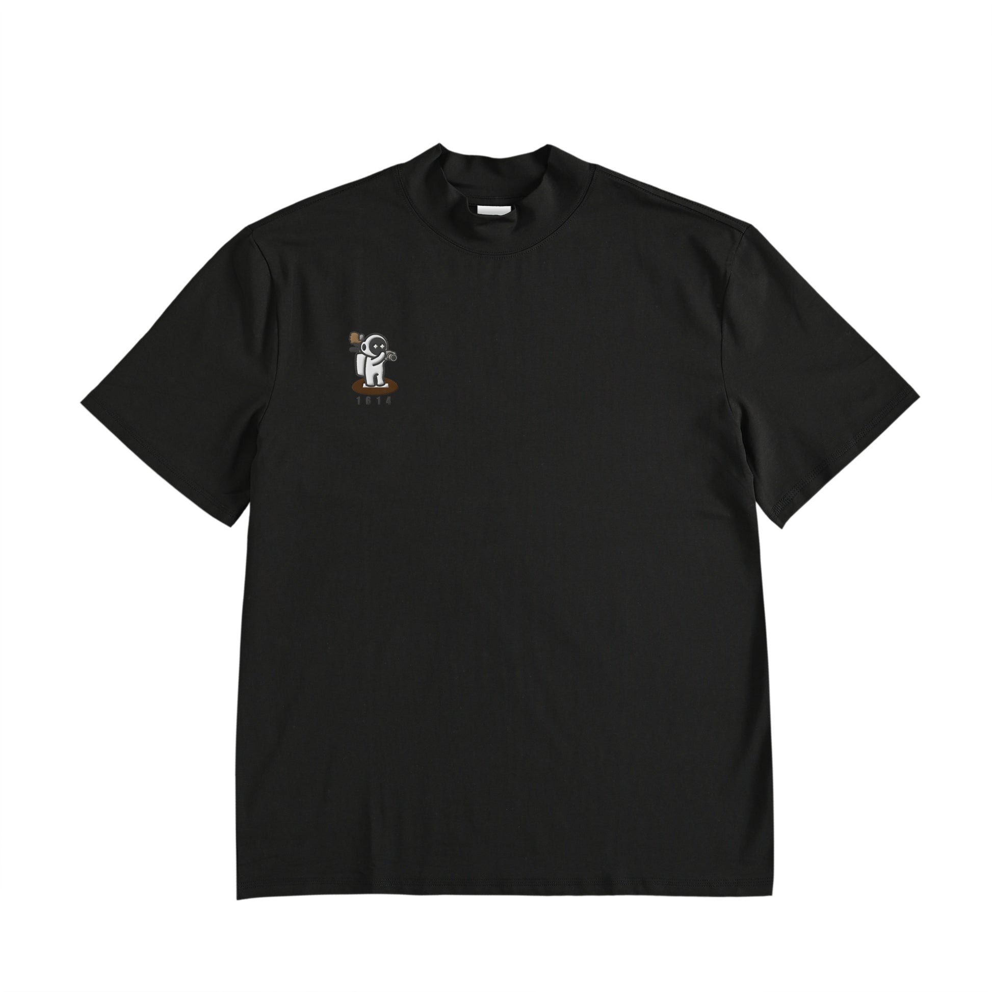 1614またよしくん半袖モック black image