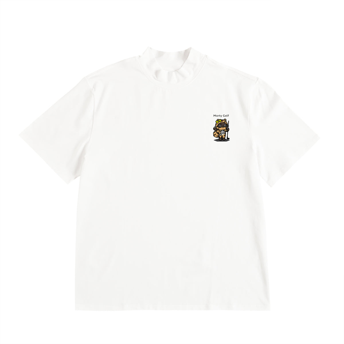 ギャルちんまるワンポイント半袖MOCK white image