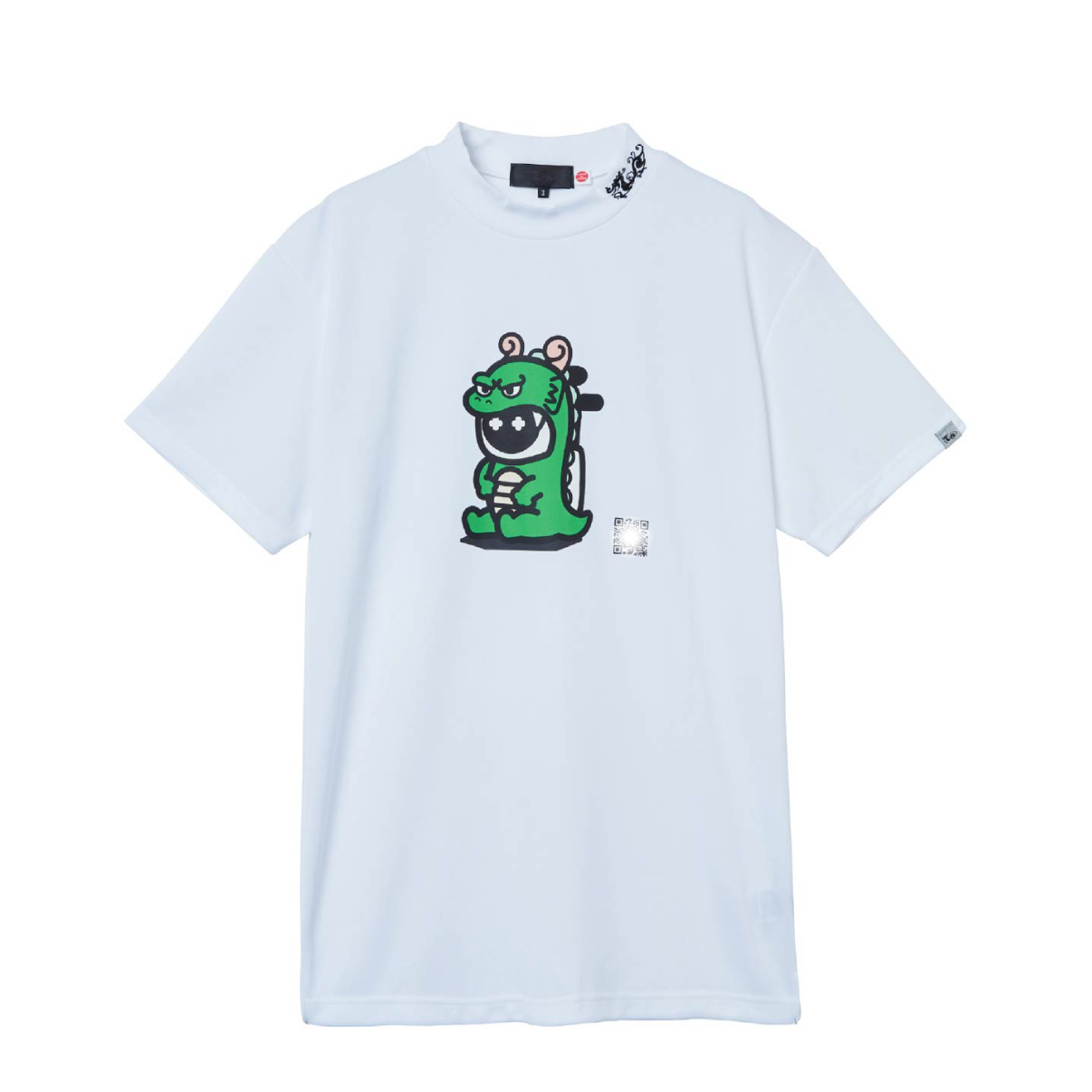 柔らか素材　Dance with Dragon モックネックシャツ　３　白 DANCE WITH DRAGON マーティーゴルフコラボモック – Marty Golf