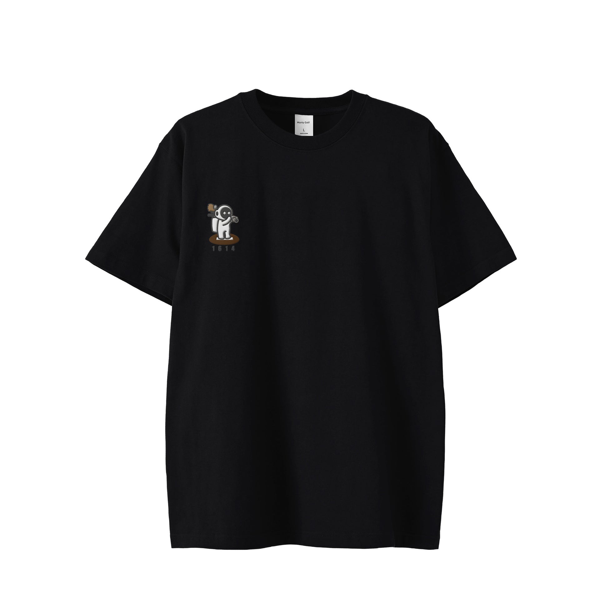 １６１４またよしくん刺繍T black image