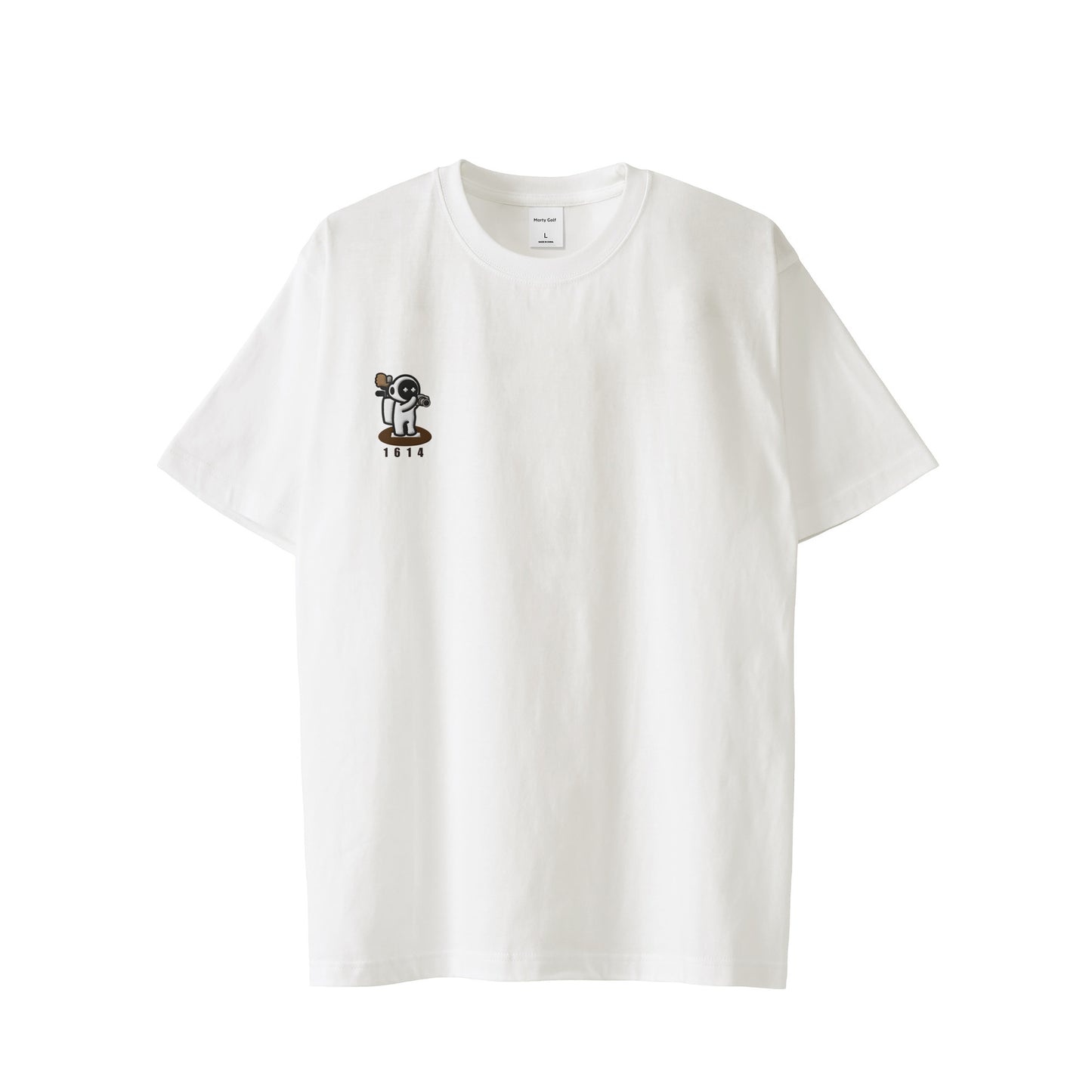 １６１４またよしくん刺繍T white image