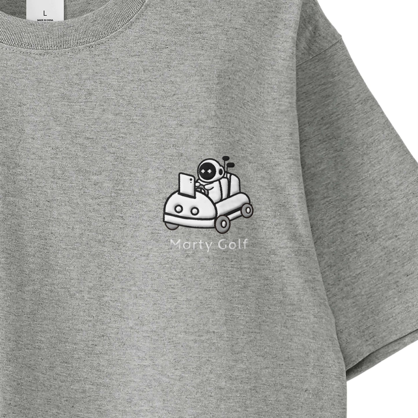 ゴルまるワンポイントT gray image