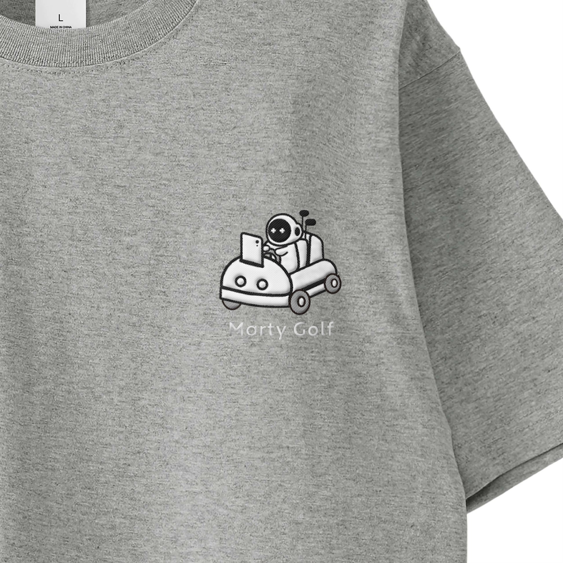 ゴルまるワンポイントT gray image