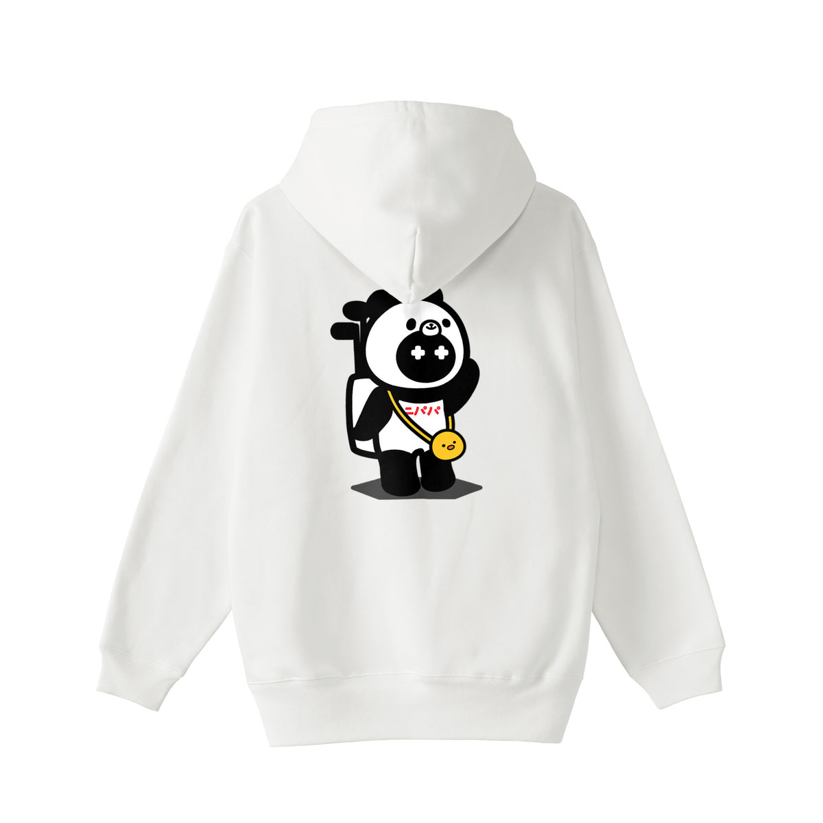 ニパパ裏起毛パーカー white image