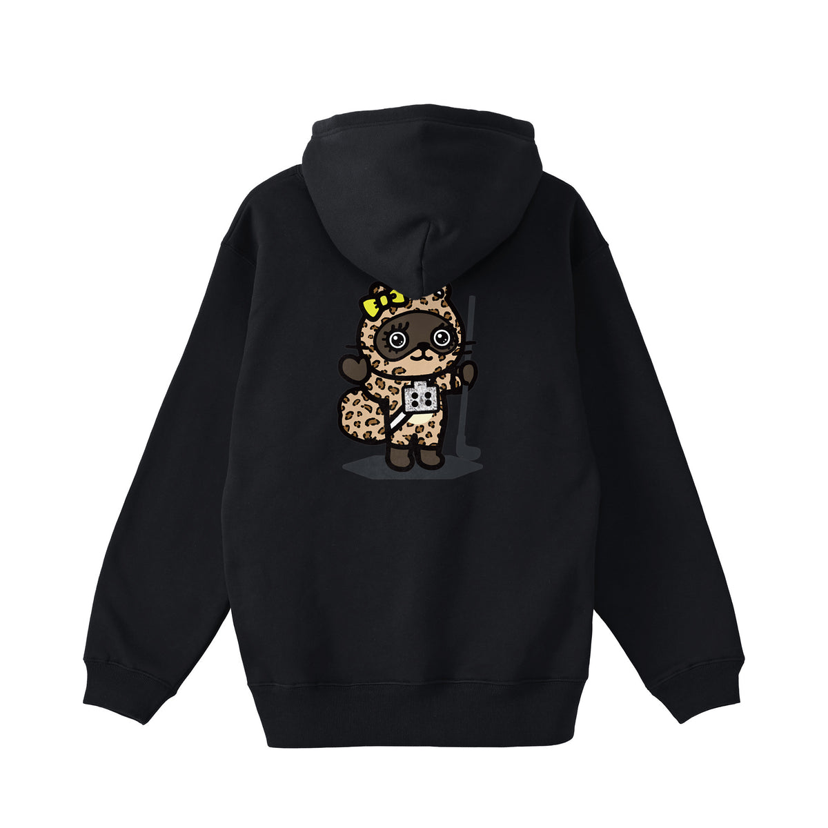 ギャルちんまる裏起毛パーカー black image